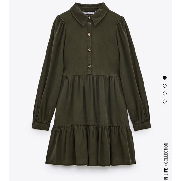 zara ruffled hem dress